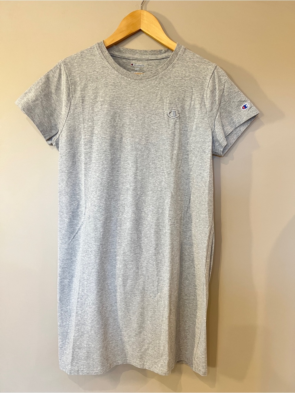 Champion Light Gray Logo Tee Dress